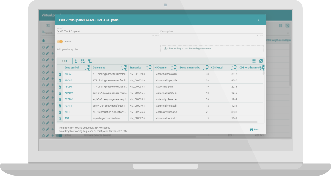 varvis® software - Virtual panels